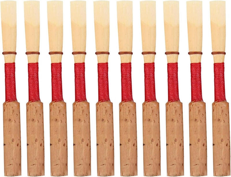 Sorandy Oboe Reeds, 10pcs Medium Strength Handmade Oboe Reeds with Portable Case, Professional Bamboo Accessories, Instrument Replacement for Beginners with No Soaking Required - Image 1